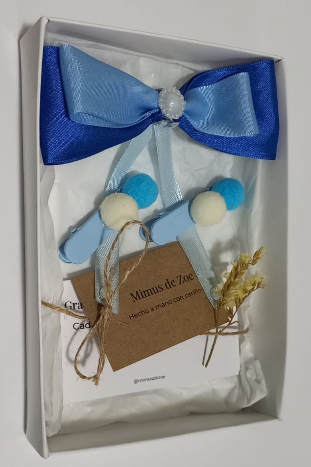 Lazo Azul Doble Elegante