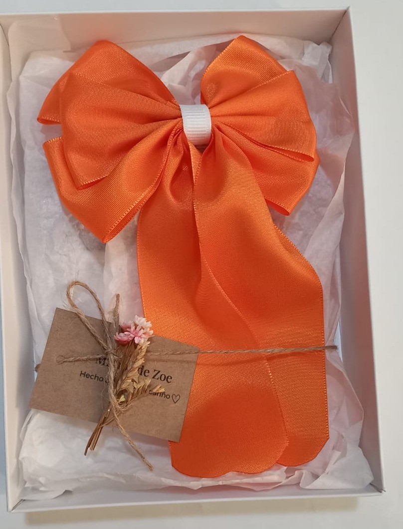 Lazo Clásico Naranja Satinado