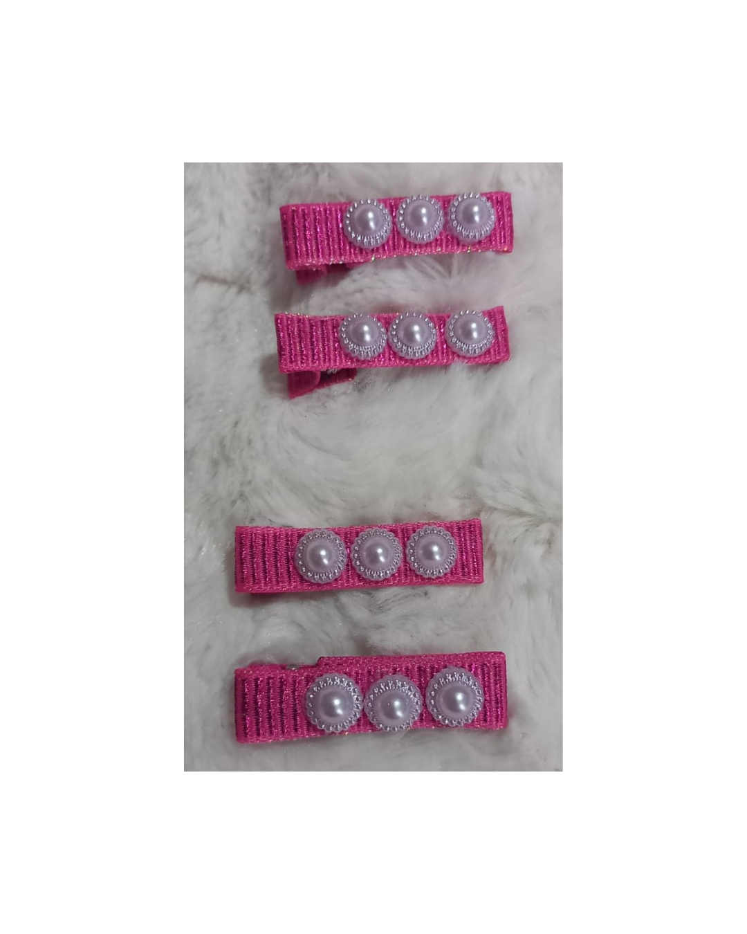 Niña & Muñeca - Set Perlas Fucsia