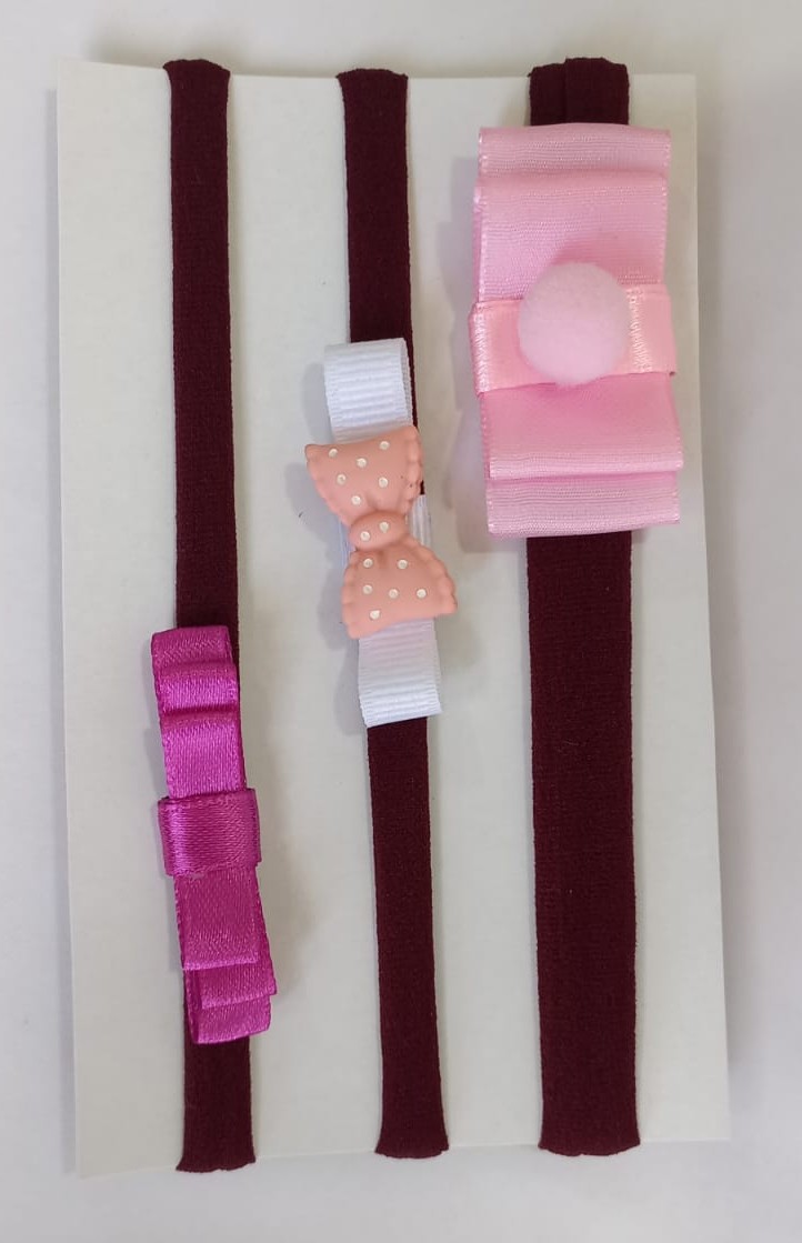 Kit Vinchas + Hebillas Rosa Encanto 3