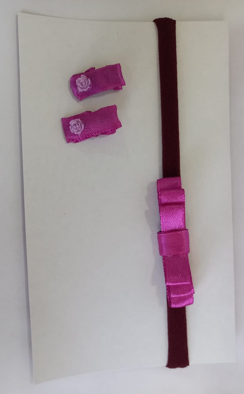 Kit Vinchas + Hebillas Rosa Encanto 6