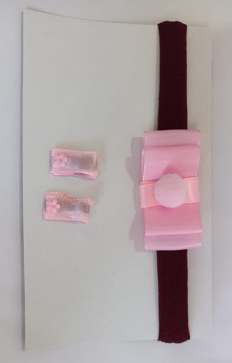 Kit Vinchas + Hebillas Rosa Encanto 8