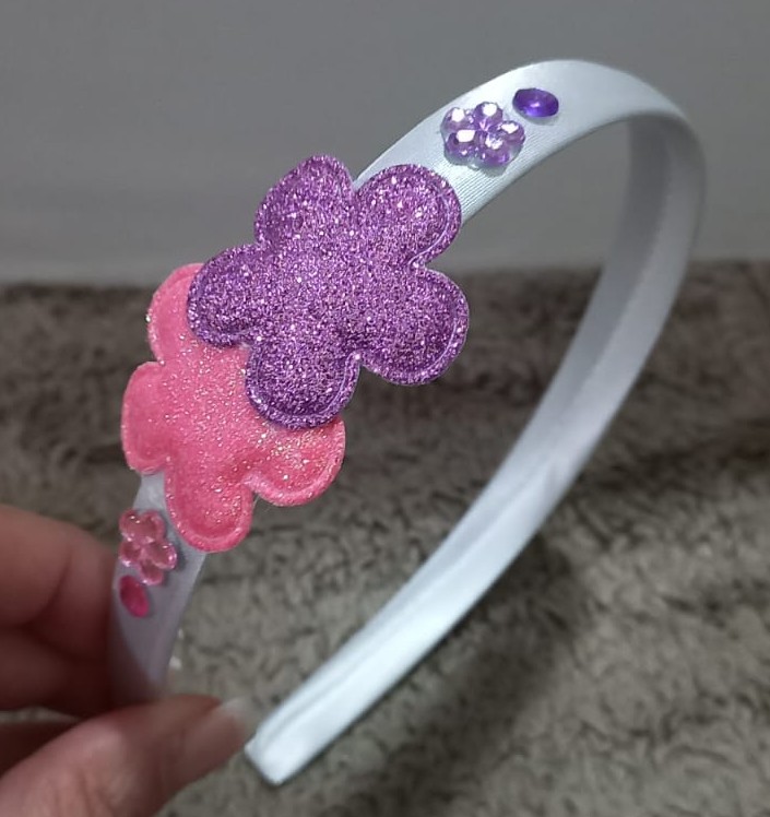 brillos de fantasía vincha infantil artesanal