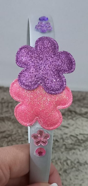 brillos de fantasía vincha infantil artesanal 2