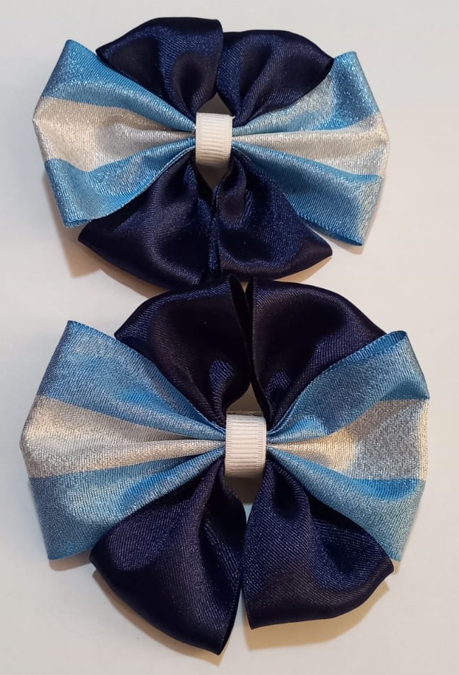 Lazo Doble Azul con Brillo 2